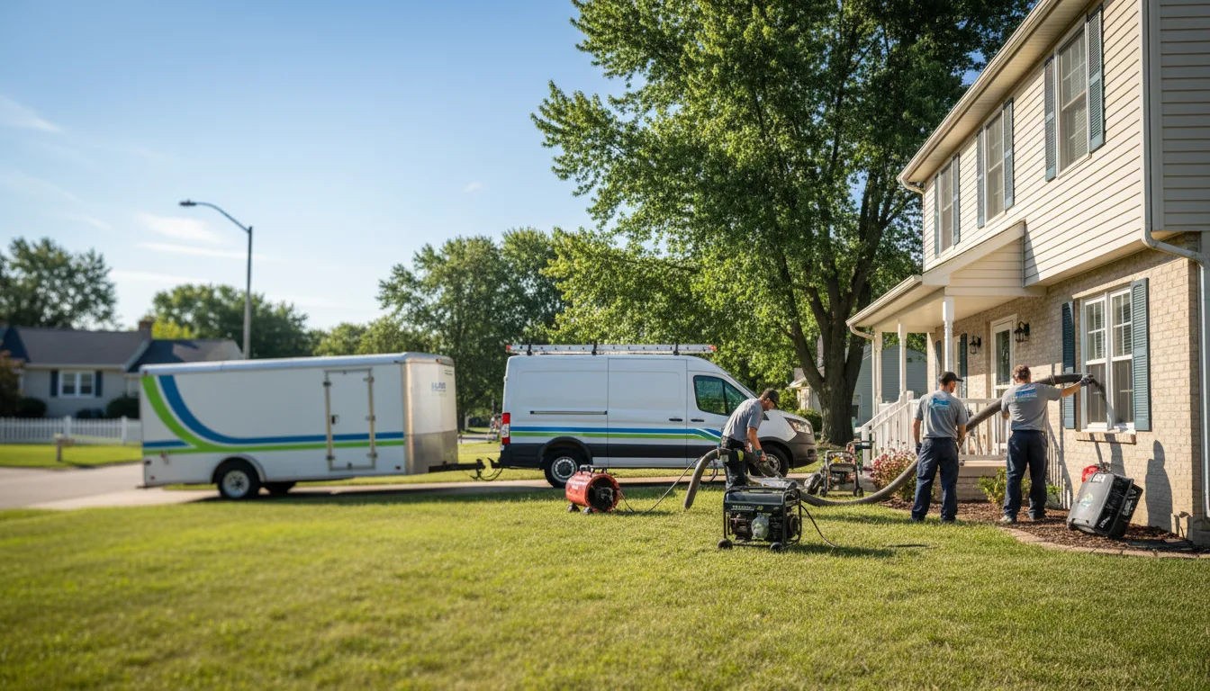 Flooded Basement Restoration And Cleanup With Repair in Sainte Marie, IL near me
